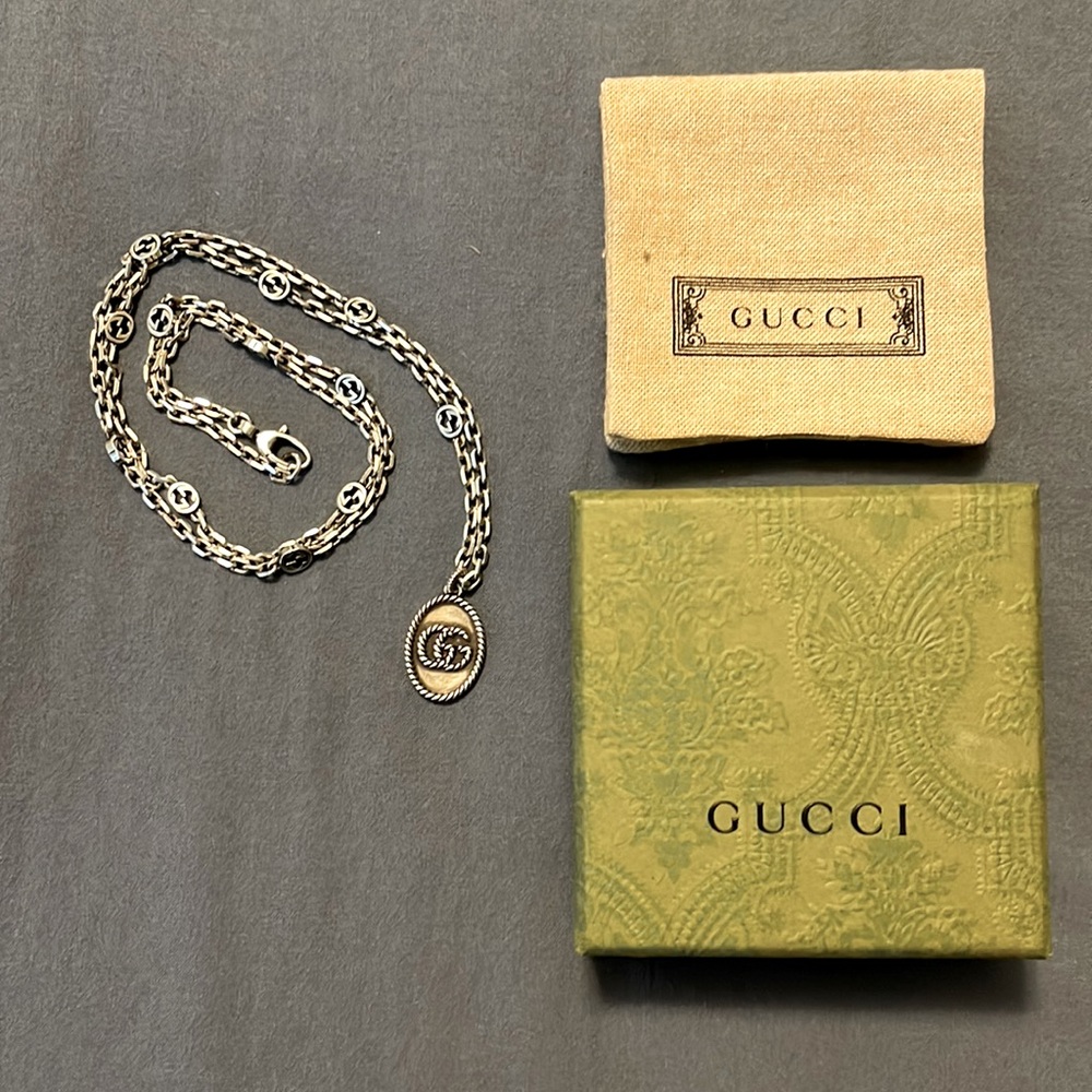 Gucci Double G Silver Necklace